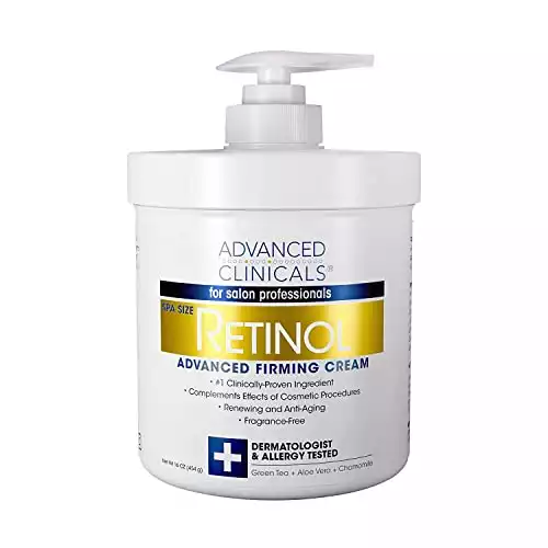 Advanced Clinicals Retinol Advanced Firming Cream, 16 oz.