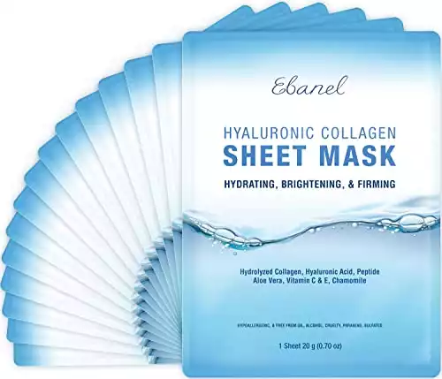 Ebanel Hyaluronic Collagen Sheet Mask, 15 count