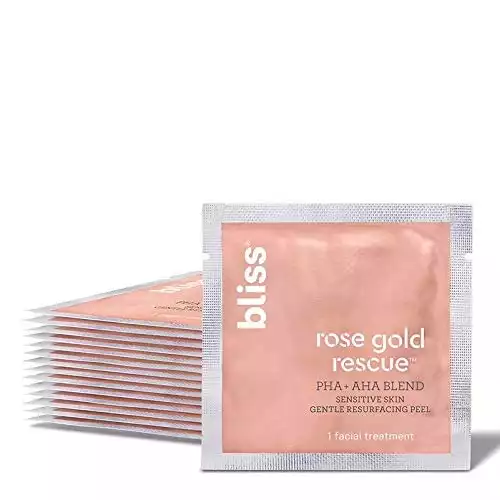 Bliss Rose Gold Rescue Gentle Resurfacing Peel, 15 Count