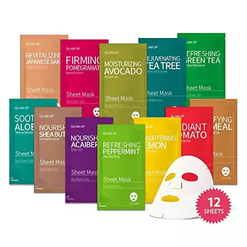 GLAM UP Sheet Mask, 12 count