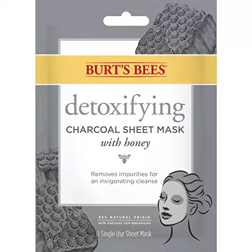 Burt's Bees Detoxifying Charcoal Sheet Mask, 6 Count