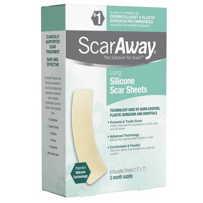 ScarAway Silicone Scar Sheets Long 6-Count